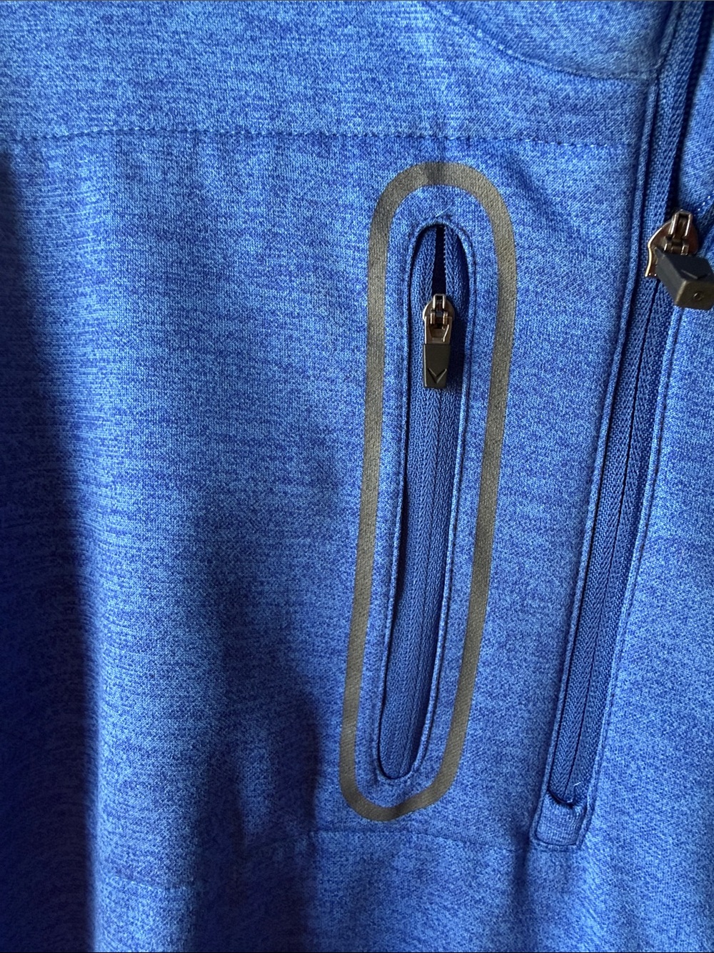 Callaway Heather Royal Blue Quarter-Zip Pullover - Picture 3 of 9